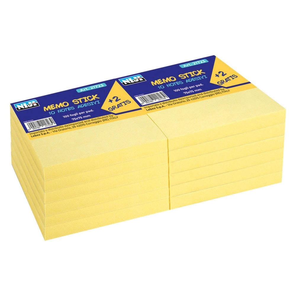 1cf memo stick adesivi mm 75 x 75 - gialli cod:ferx.5073220nlm