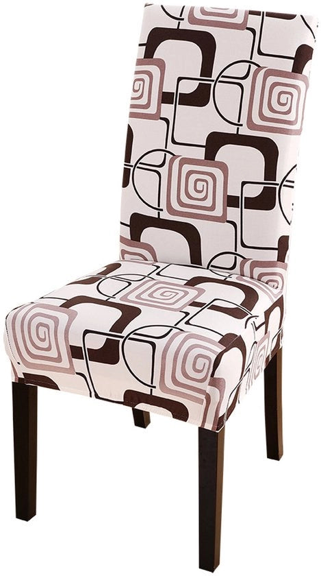 Sedia da tavolo 6 posti, con sedili rimovibili e lavabili, stile classico a righe.