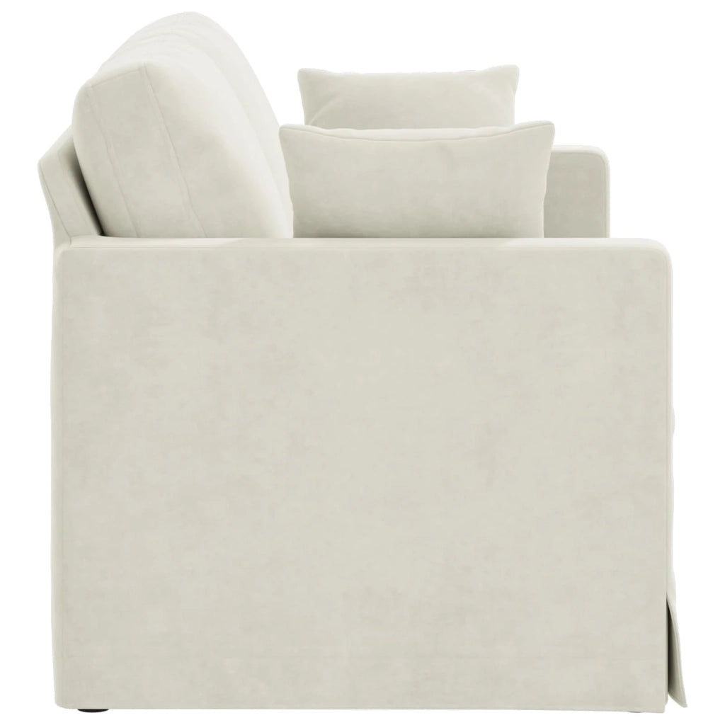 Divano Crema 138 x 78 x 80 cm Velluto 42024420