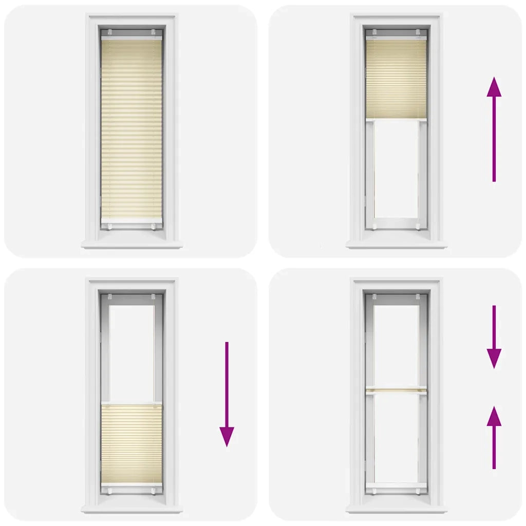 Tenda Plissettata Crema 50x100 cm Larghezza Tessuto 49,4 cm 4015269