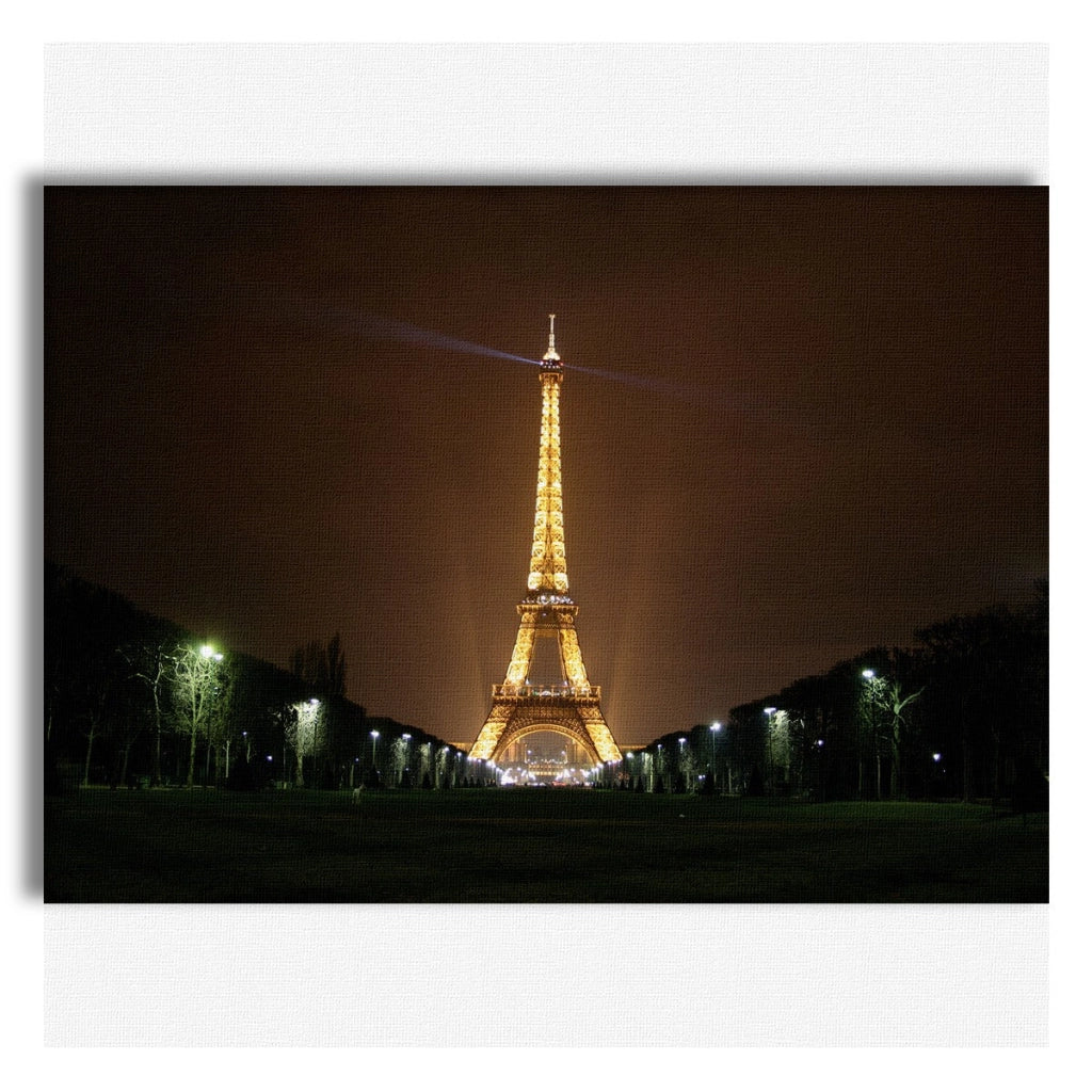 LA TORRE EIFFEL PARIGI Night - Quadro Canvas su telaio in legno Misura: 100x70 cm