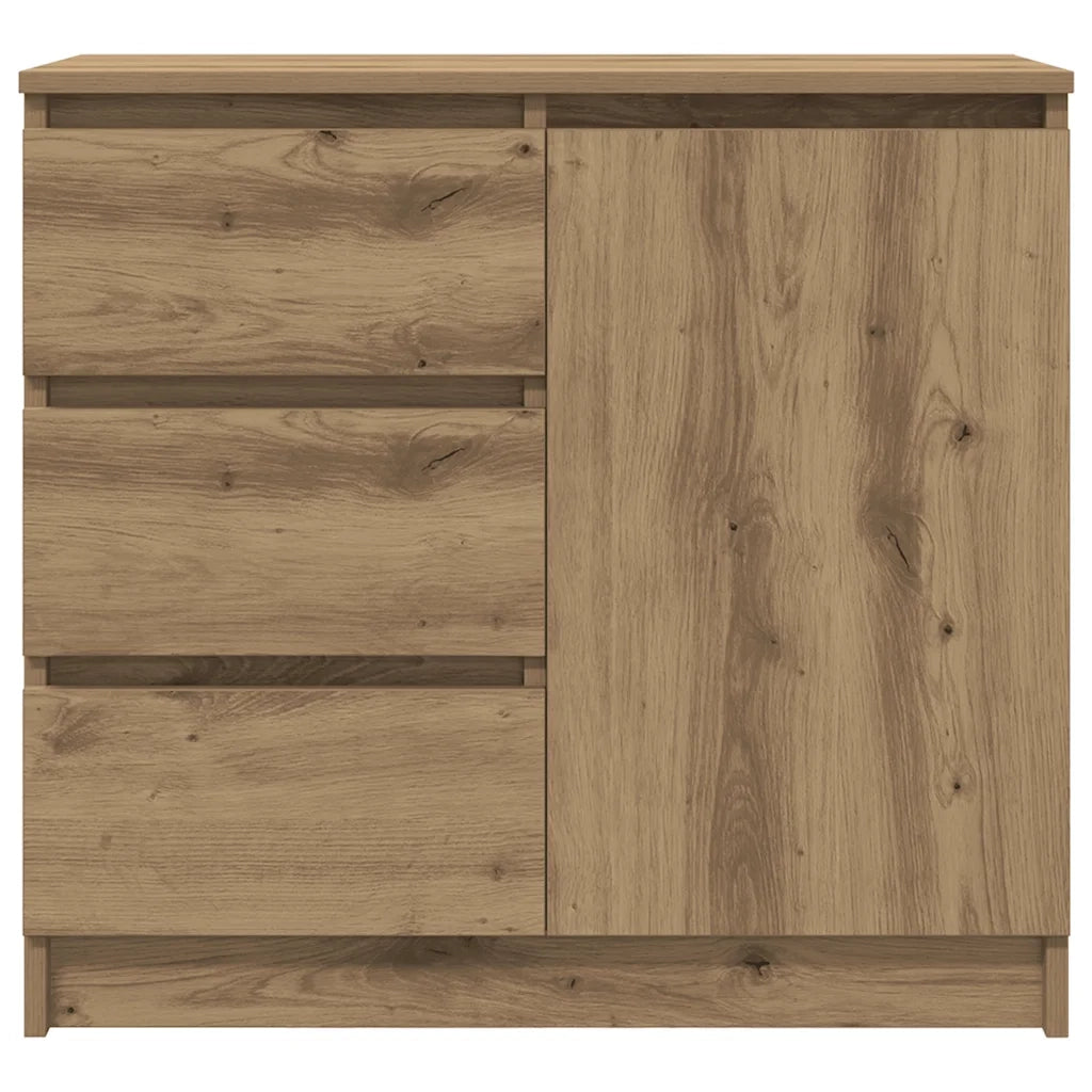 Credenza | Madia | Buffet da pranzo | Armadio da pranzo con Cassetto Rovere Artigianale 71x35x65 cm Truciolato