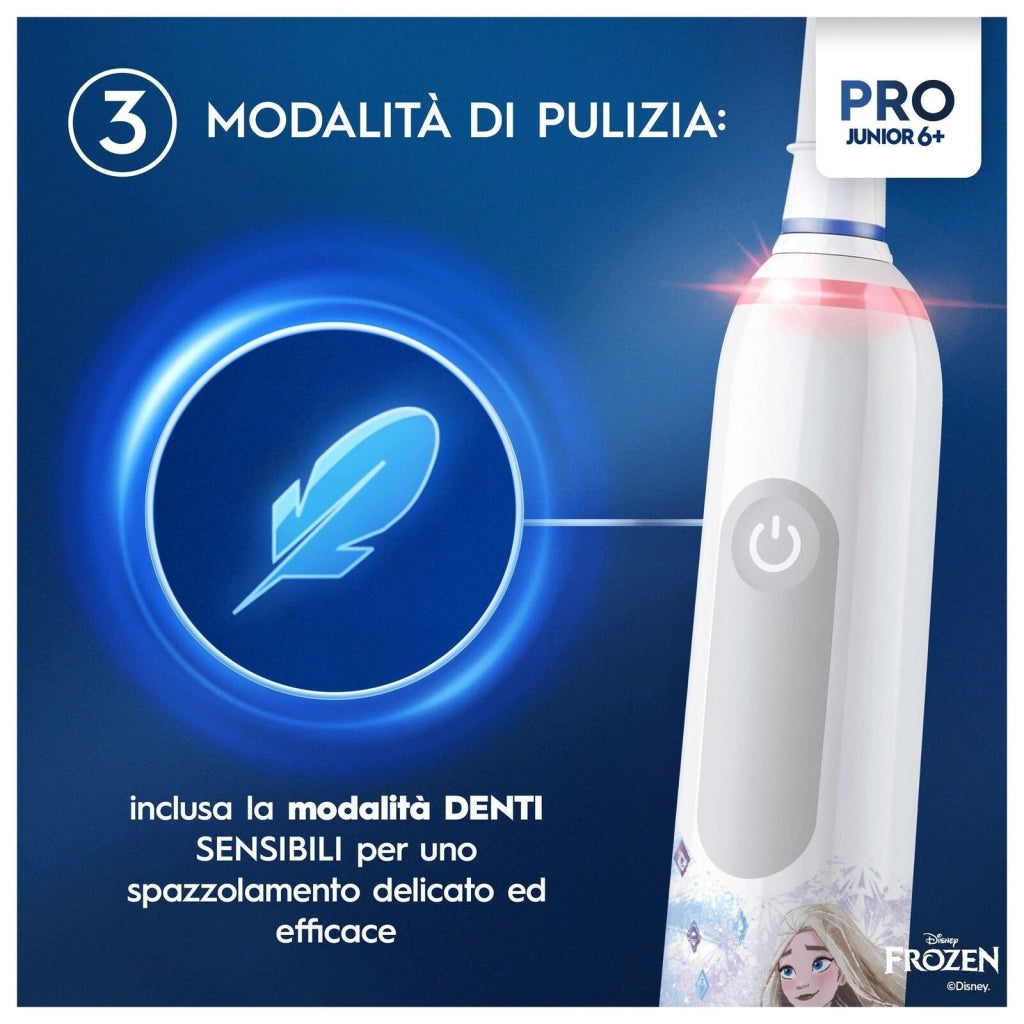 Oral-B PRO 14876673 spazzolino elettrico Bambino Spazzolino rotante Multicolore, Bianco