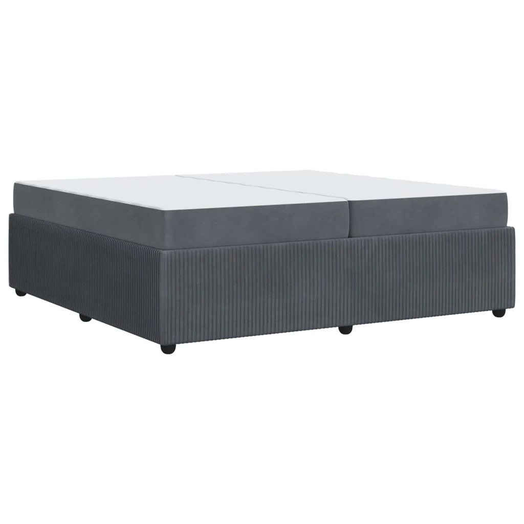 Struttura del letto Grigio scuro 200 x 200 cm Tessuto