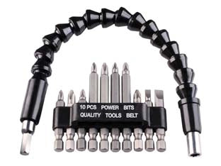 SET BIT PER AVVITARE CON ALBERINO FLESSIBILE MM.300 PZ.11 - 2 blister EINHELL