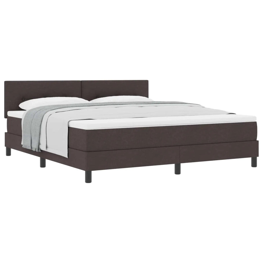 Letto a molle con testiera Marrone Scuro 180 x 200 cm Tessuto 3338709