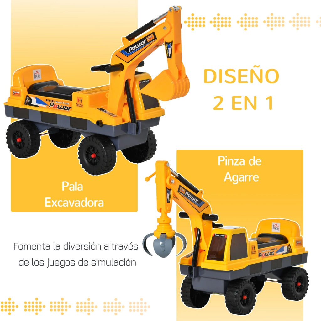 Trattore Giocattolo per Bambini ¨C Zephmum ¨C 90x28x58 cm Giallo