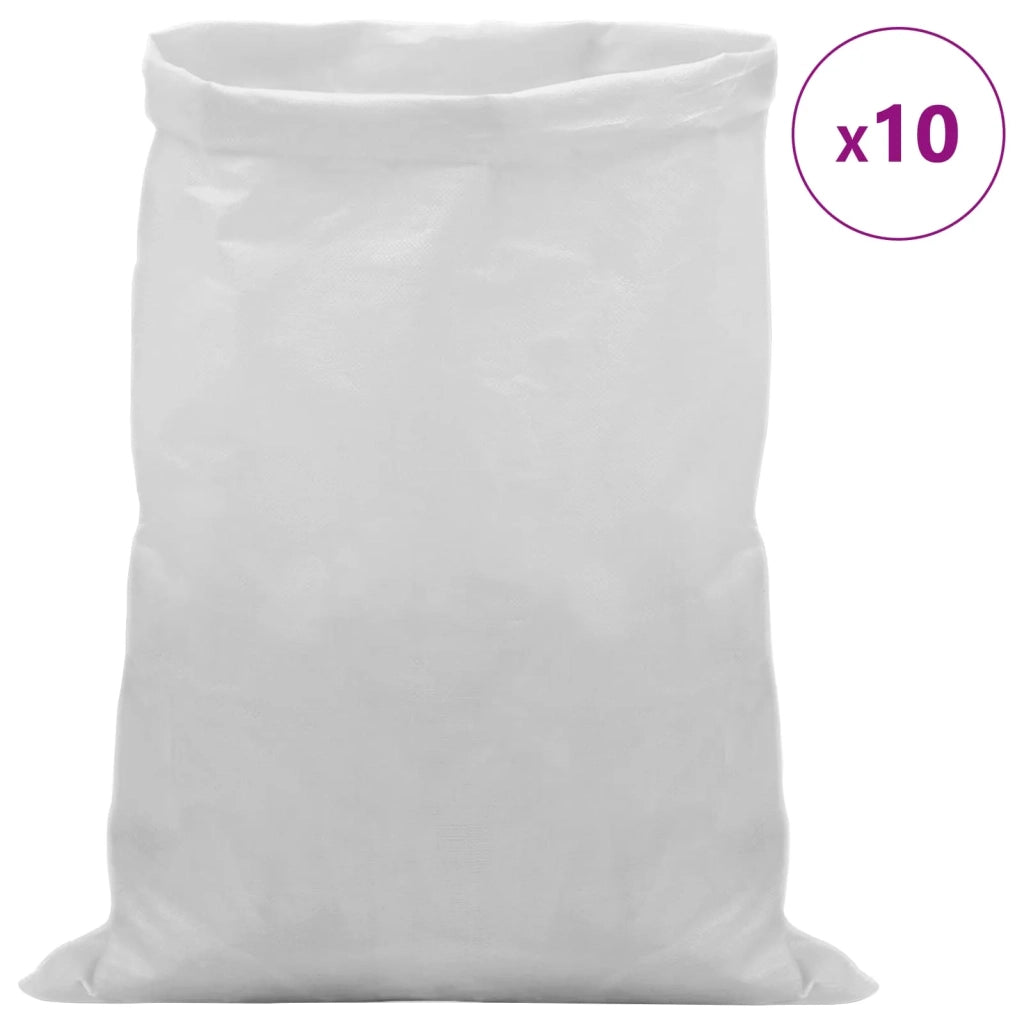 Sacchi Intrecciati 10 pcs Bianco 30 x 45 cm PP 42032350