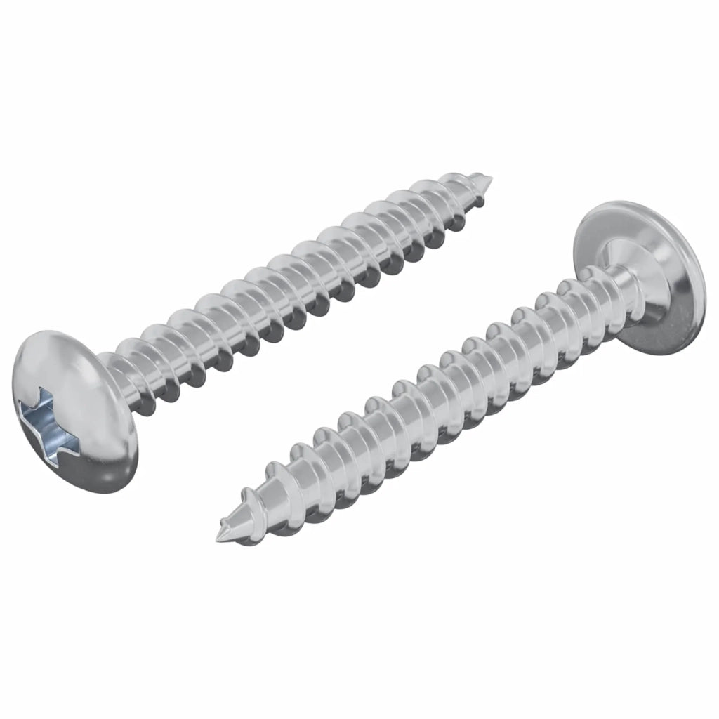 Viti in Legno 2 pcs Argento M4 x 28 mm Acciaio 864529
