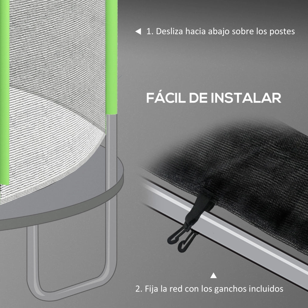Letto a soppalco con rete ¨C zephmum ¨C 305x305 cm verde e nero