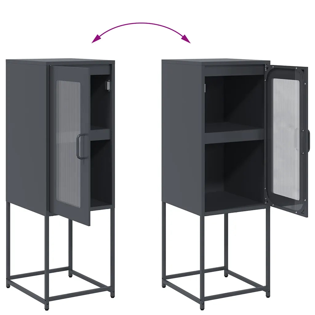 Credenza Antracite 36x39x107 cm in Acciaio Laminato a Freddo 853400