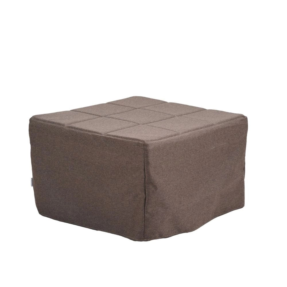 Pouf letto singolo pieghevole Vega tessuto colore tortora