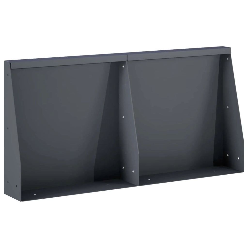 Muro di contenimento 2 pz 40 x 12 x 50 cm Acciaio Antracite 8015257