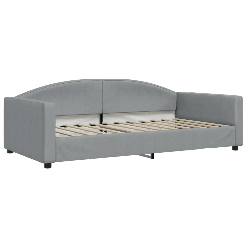 Divano letto | Sof¨¤ letto | Letto singolo con Materasso Grigio Chiaro 100x200 cm in Tessuto