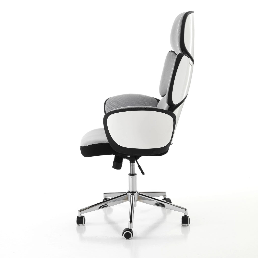 Poltrona da ufficio in tessuto grigia cm H.119/129 x L.64 x P.69