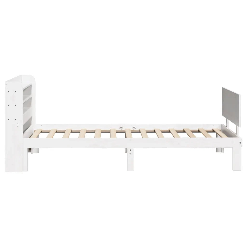 Giroletto con Testiera senza Materasso-Struttura Letto Bianco 100x200 cm 290877