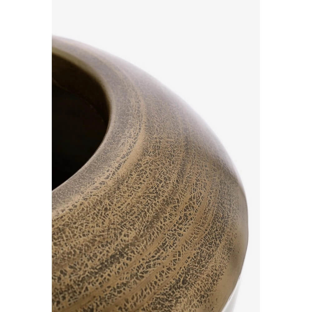 Porta Vaso in Alluminio Artigianale Stile Etnico Dorato - MISTRAL