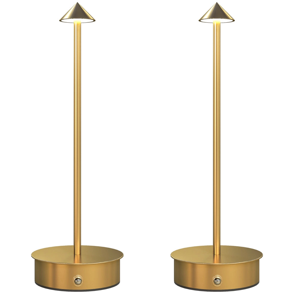 Lampada da tavolo LED ricaricabile ¨C zephmum ¨C Dorato ?10x30 cm