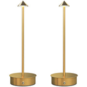 Lampada da tavolo LED ricaricabile ¨C zephmum ¨C Dorato ?10x30 cm