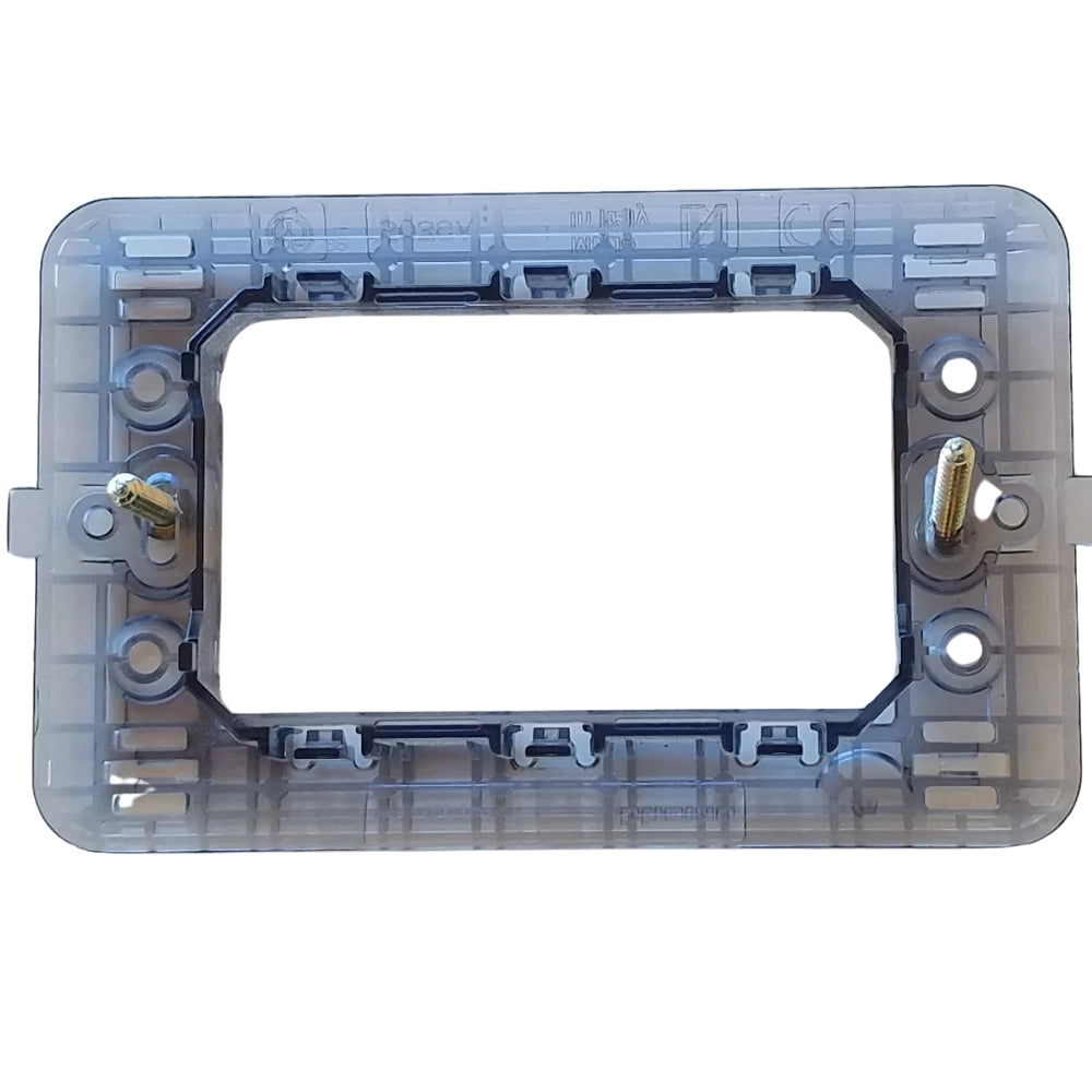 Kit supporto 3 posti per placche compatibile con bticino matix *** numero pezzi 3, confezione 1