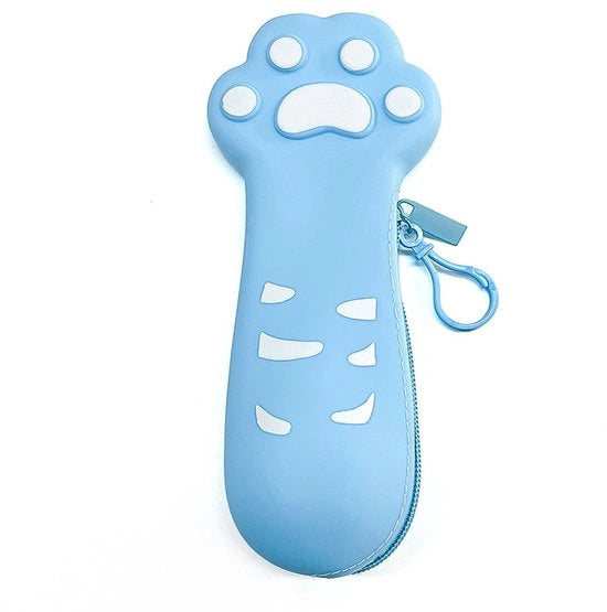 Tasca per gatti, carina, materiale silicone, grande capacità, multifunzionale, gatto da graffio, 20 * 9 * 2,5 cm, blu