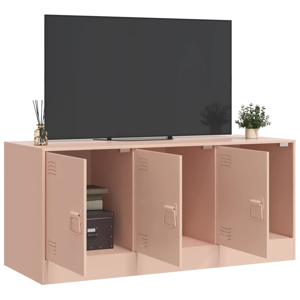 Mobile Porta TV Rosa 99x39x44 cm in Acciaio 841644