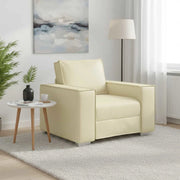 Poltrona Sofa Crema 100 cm Pelle Sintetica 4105040