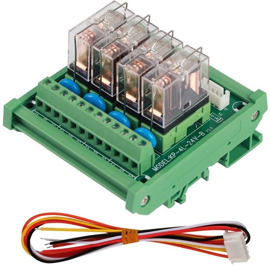Relais Modulo a 4 Canali - Indicatore LED - Montaggio su Pannello