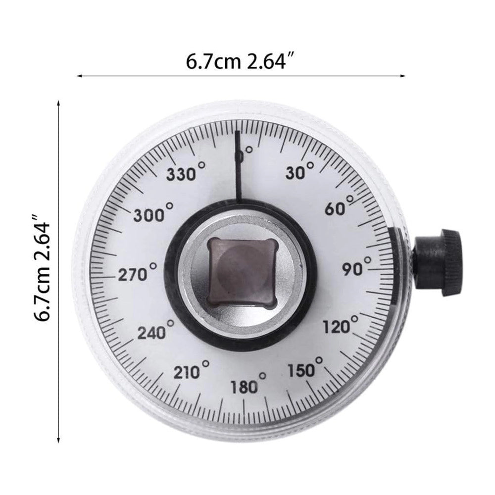Trade Shop - Chiave Dinamometrica Regolabile A 360° Gradi Attacco Da 1/2" Manometro Angolare -