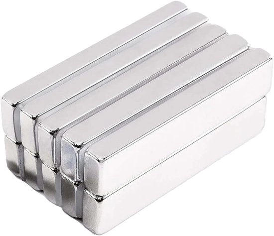 Magnetici forti, 40 x 10 x 5 mm magnetici neodymium forti, magnetici rettangolari per lavagne, magnetici forti per frigoriferi, magnetici forti per fai da te, lavagne, 10 pezzi