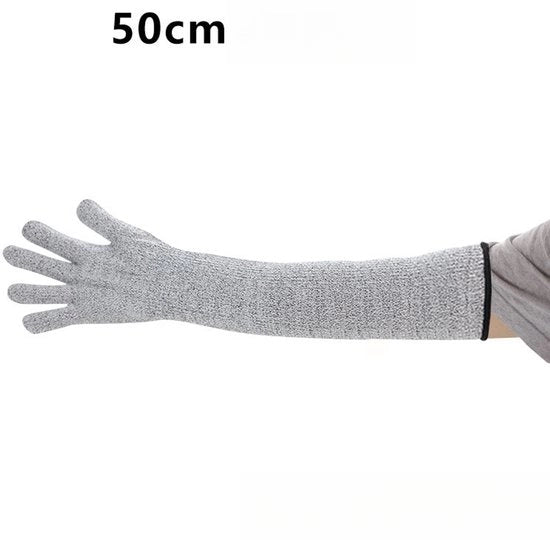 Protezione per braccio per sicurezza sul lavoro, protezioni per braccio, guanti anti-scalfetto per animali domestici, bracciali, protezioni per braccio, 3 paia - grigio - 50CM