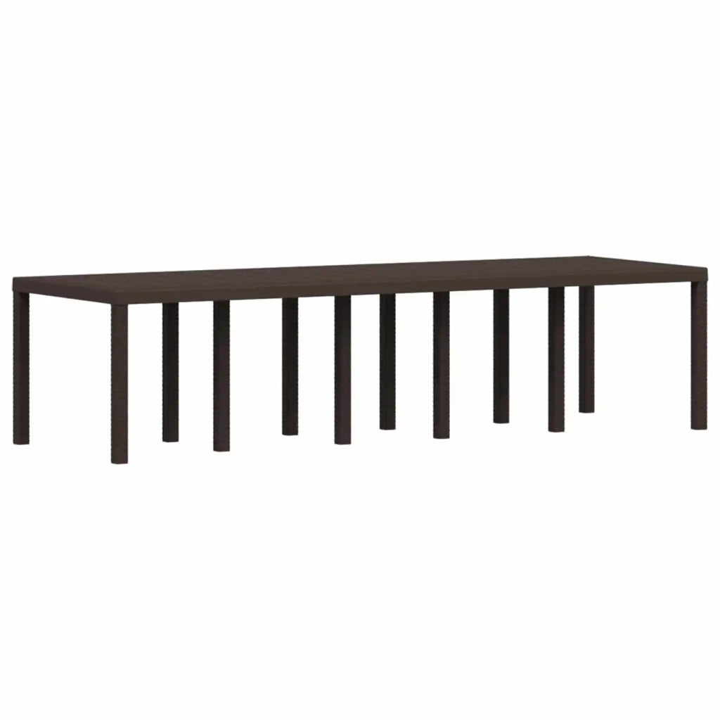 Set da Pranzo per Giardino 14 pz Marrone e Crema PP 3430187