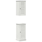 Set di mobili per il Bagno | Armadio da bagno VIGO 2 pz Bianco e Bianco Antico