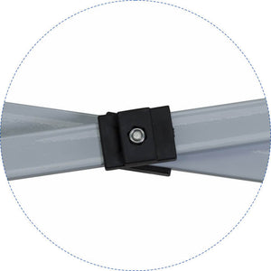 Gazebo da Giardino Pieghevole 3x6m in Alluminio e Tessuto Bianco