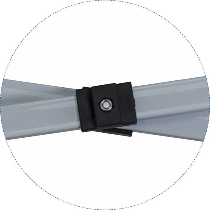 Gazebo da Giardino Pieghevole 3x3m in Alluminio e Tessuto Bianco