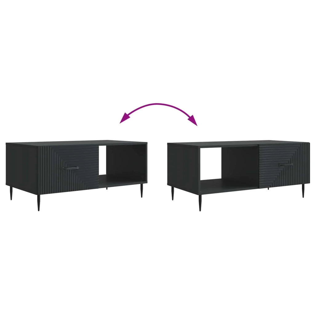 Tavolino da salotto Nero 90 x 50 x 40 cm Legno ingegnerizzato 894956