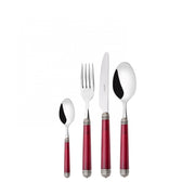 DORICO Ghiera Argento Anticato, Posate Set 24 Pz, Scatola