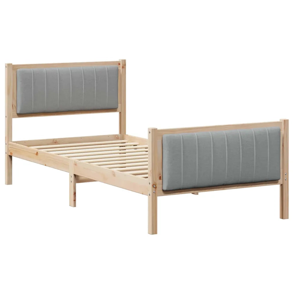 Struttura del Letto Marrone e grigio chiaro 90 x 200 cm 878494