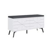 Mobile Portascarpe Velma, Scarpiera 8 Paia, 107x35x55h cm Bianco