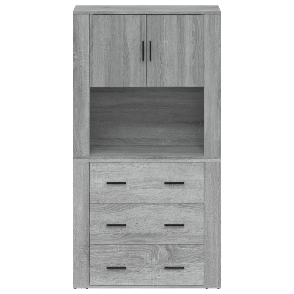Credenza | Madia | Buffet da pranzo | Armadio da pranzo Grigio Sonoma in Legno Multistrato