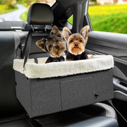 Sedile per cani per piccoli cani, sedile per cani elevato per cani, sedile per cuccioli di cane, visuale per cani, sedile per cani per sedili anteriore e posteriore