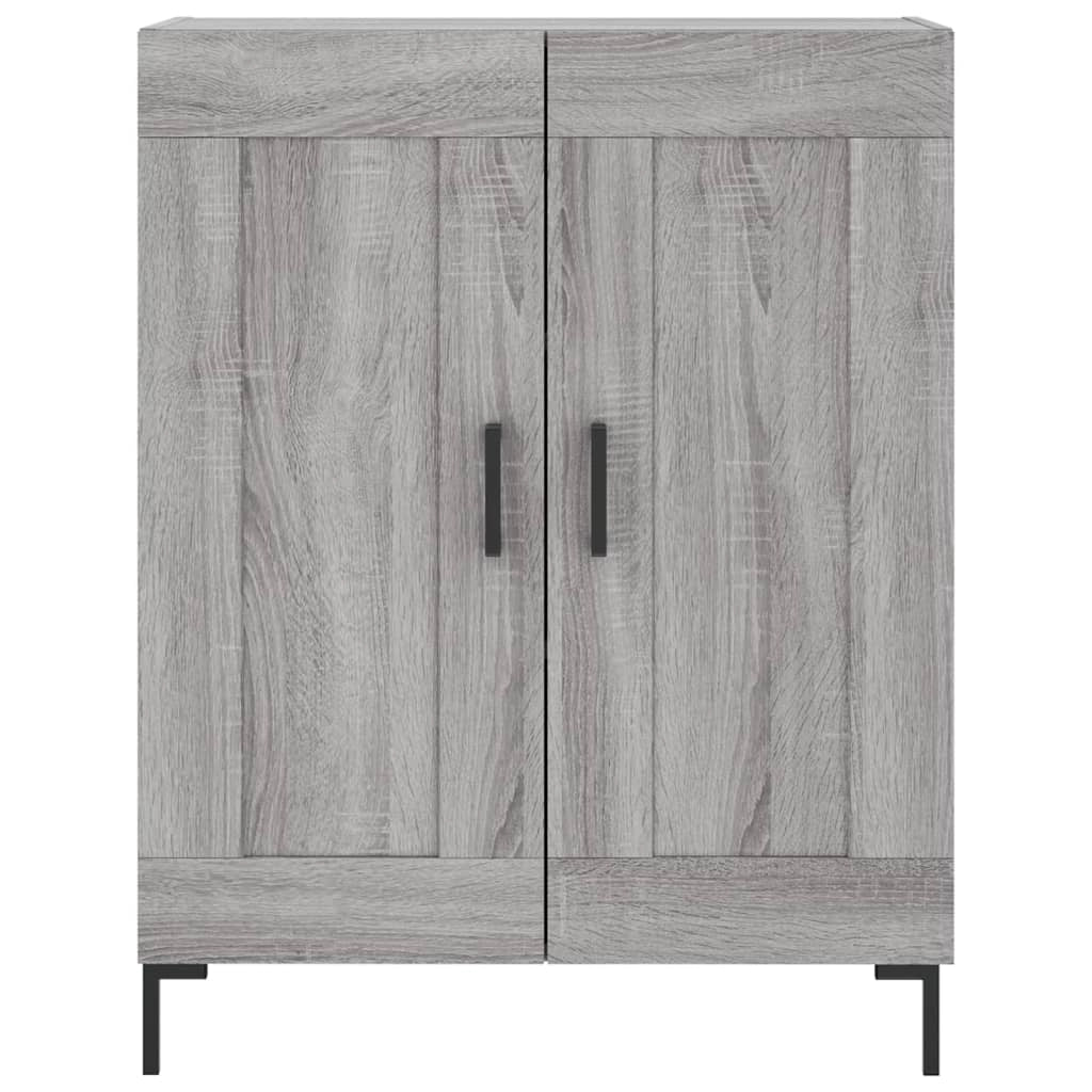 Buffet credenza cassettiera armadio mobile contenitore organizer cucina soggiorno salotto rovere Sonoma alto 69,5 x 34 x 180 cm legno ingegnerizzato grigio 02_0035565