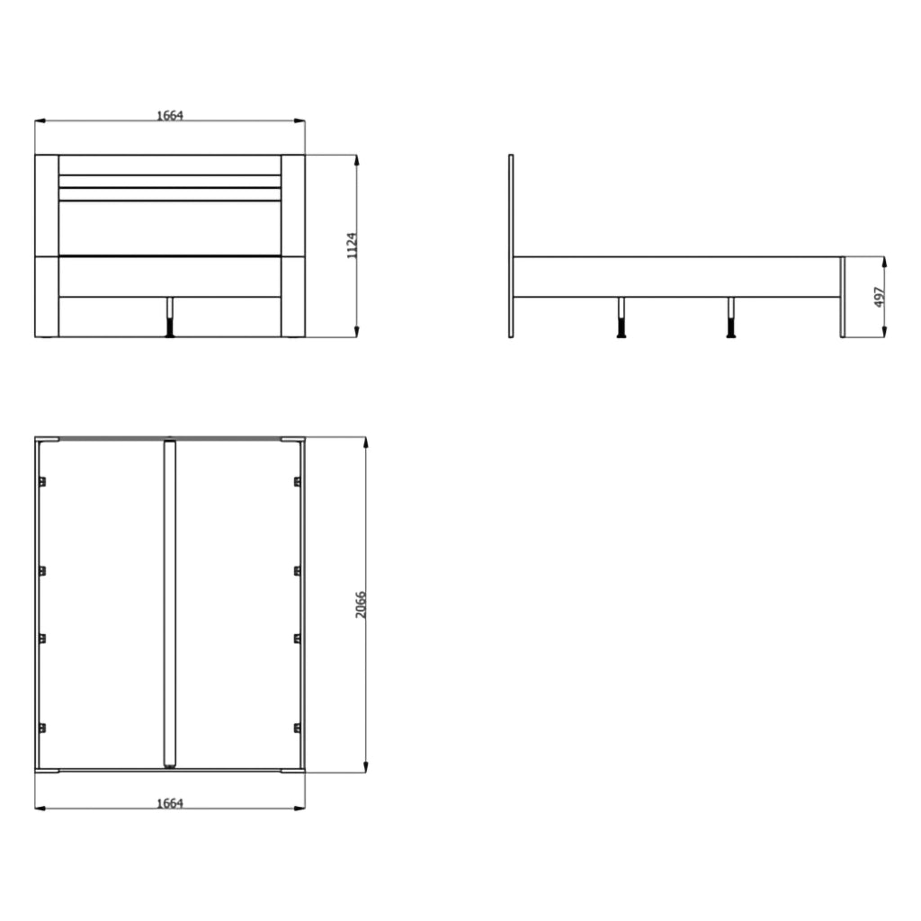 Letto Matrimoniale Kabale, Letto Matrimoniale Dimensione Materasso 160x200 cm, Marrone Rovere Nodi