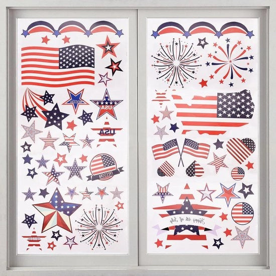 Sticker per finestra Bandiera americana per decorazione 4 luglio