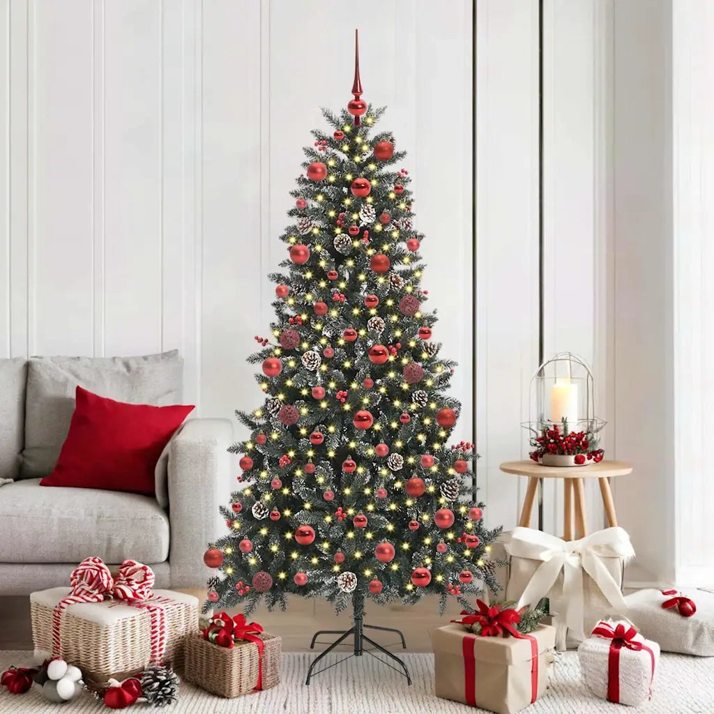 Albero di Natale artificiale con 300 LED Verde 180 cm 3395880