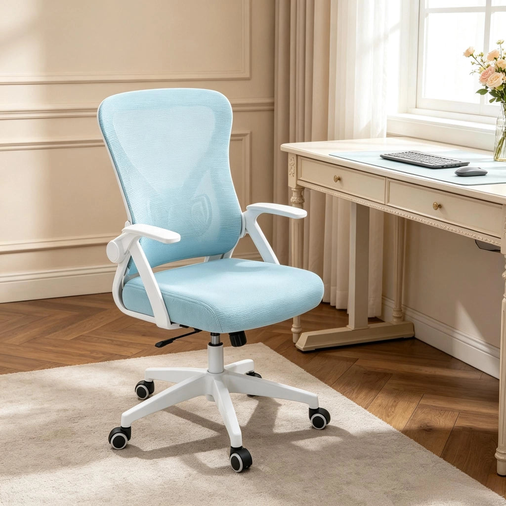 SEDIA DA UFFICIO Girevole Regolabile 47x42x(102-111,5) cm Blu