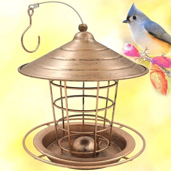 Sostegno per Mangime degli Uccelli da Giardino - Alimentazione degli Uccelli Selvatici come Cappuccino, Azzurro e Fringuello