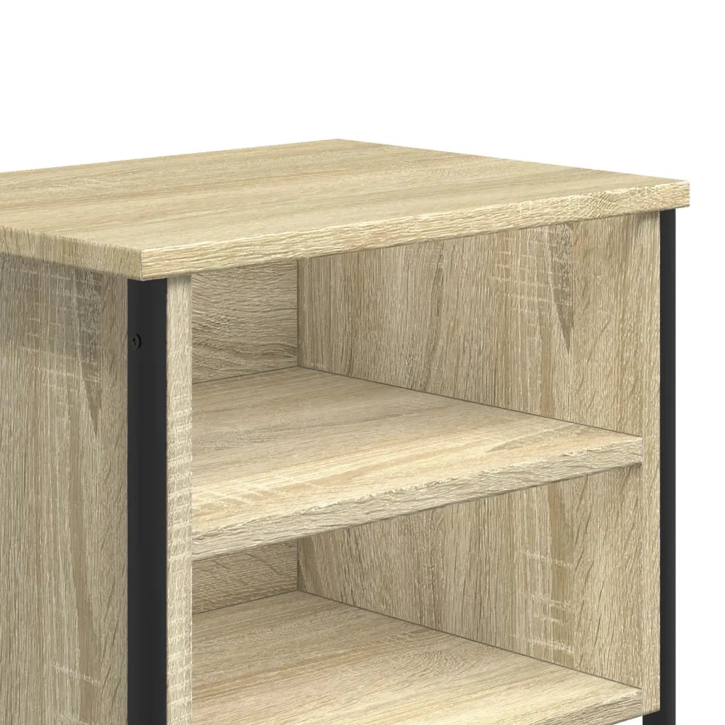 Set di 2 Comodini | Armadio da Notte | Mobiletto da notte Rovere Sonoma 40x30x40 cm in Truciolato