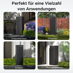 Cassetta postale portapacchi nera per pacchi medi e piccoli Parcel box