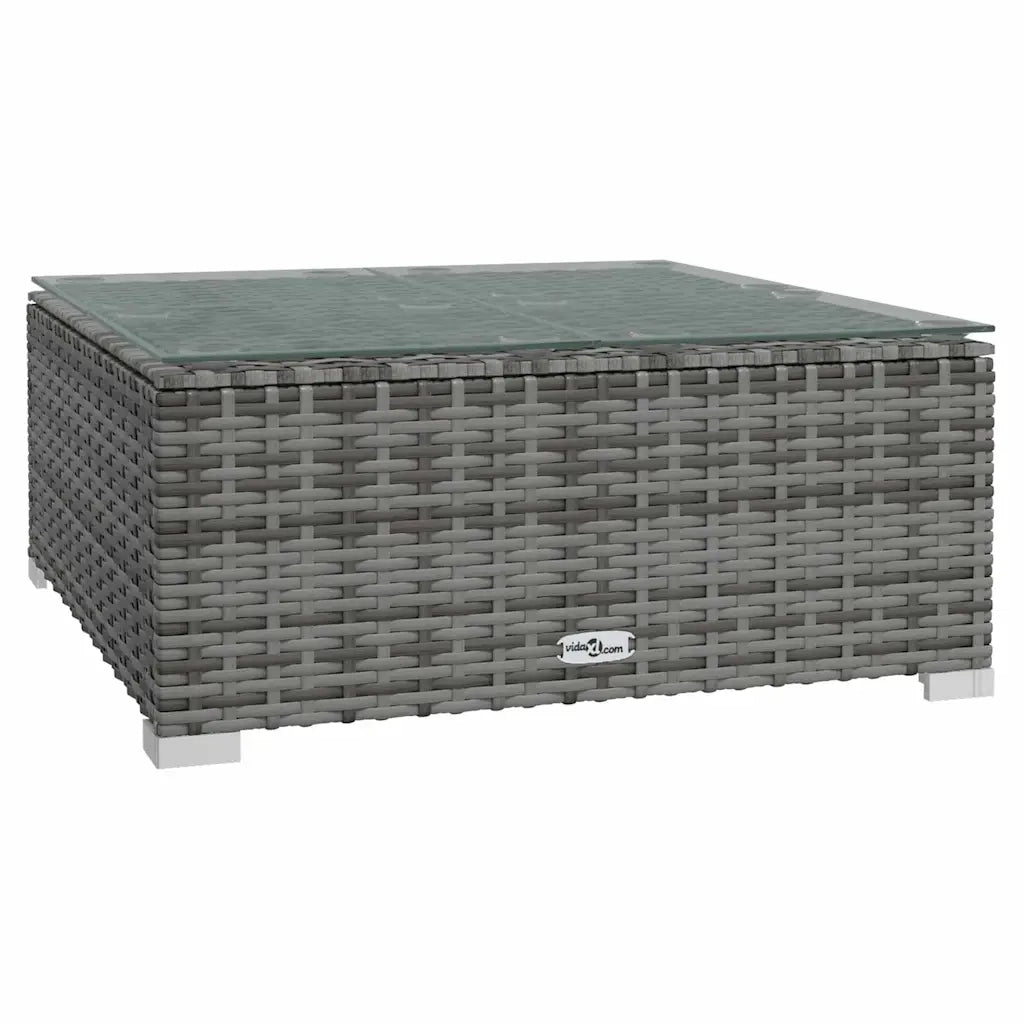 Set Divani da Giardino 10 pz con Cuscini in Polyrattan Grigio 3102429